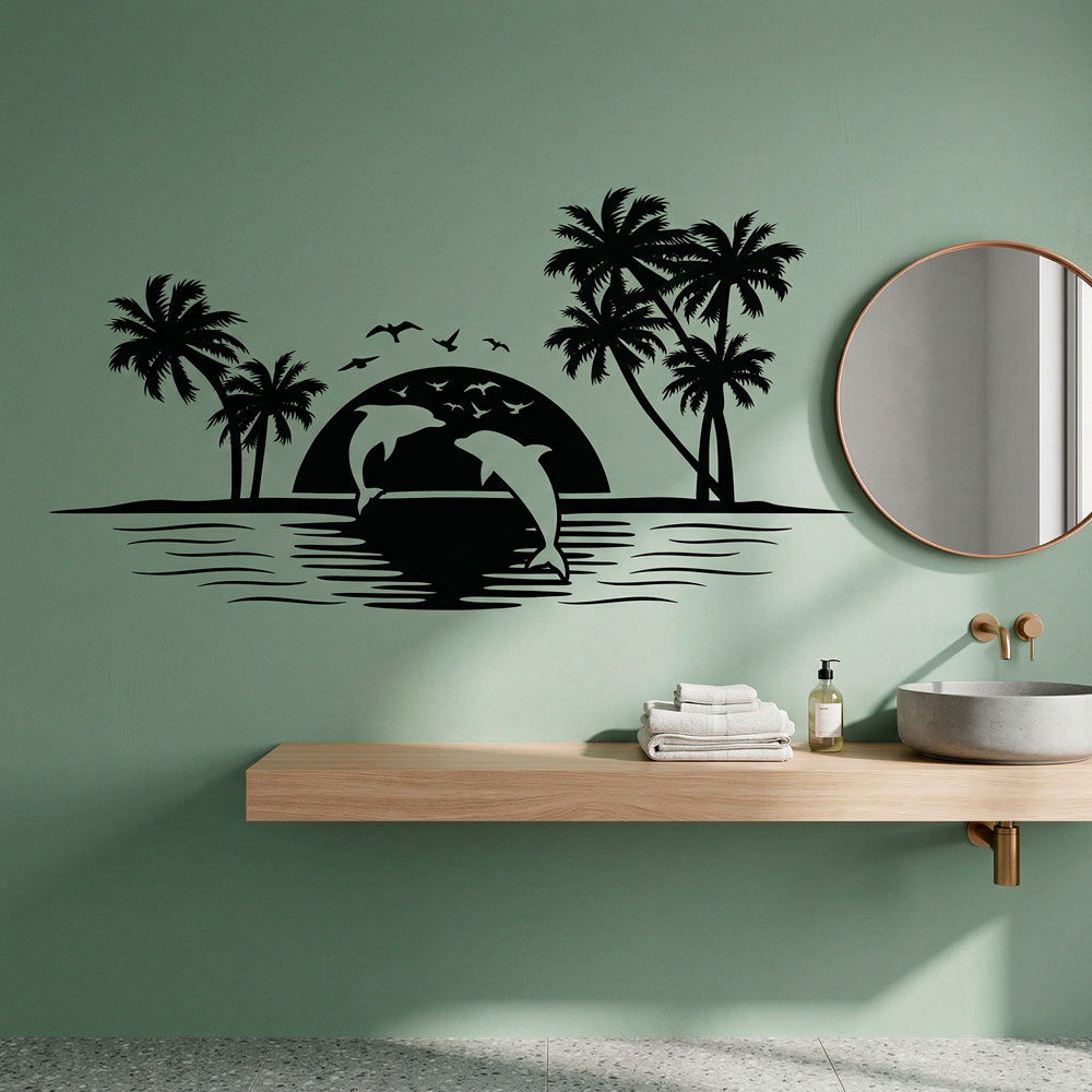 Wall Stickers: Skyline Dolphins