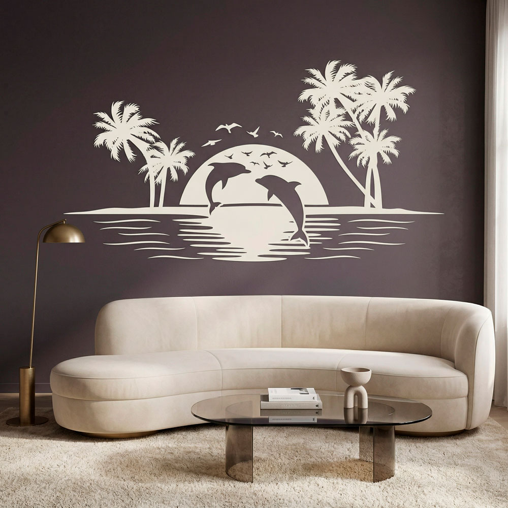 Wall Stickers: Skyline Dolphins