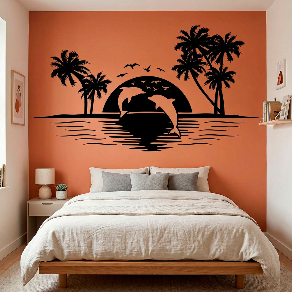 Wall Stickers: Skyline Dolphins