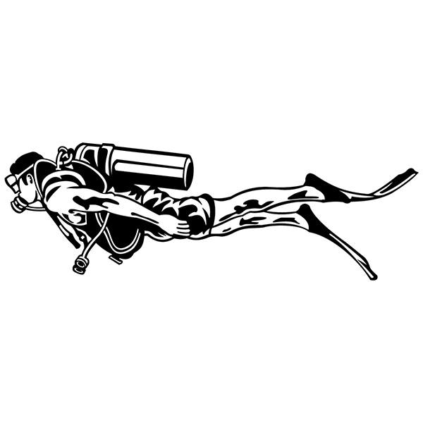 Wall Stickers: Diver with Full Gear