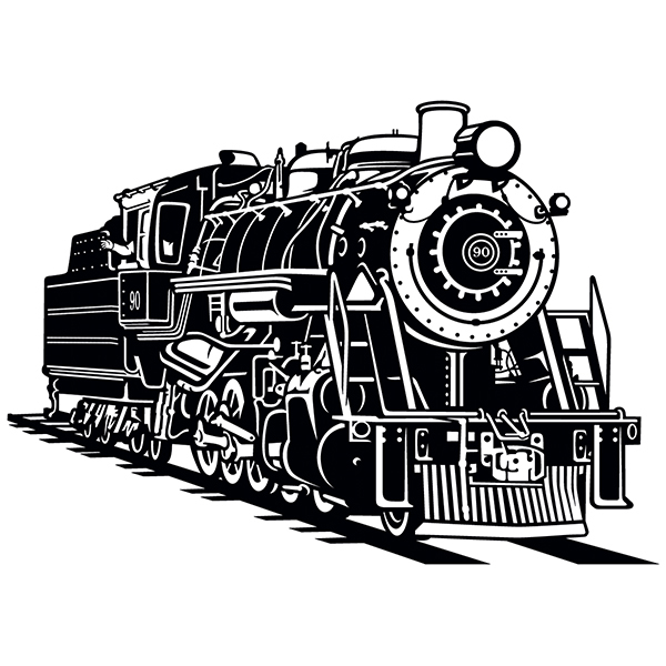 Wall Stickers: Old steam train