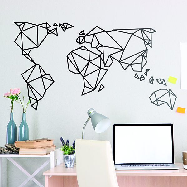 Wall Stickers: Map Origami Mundi