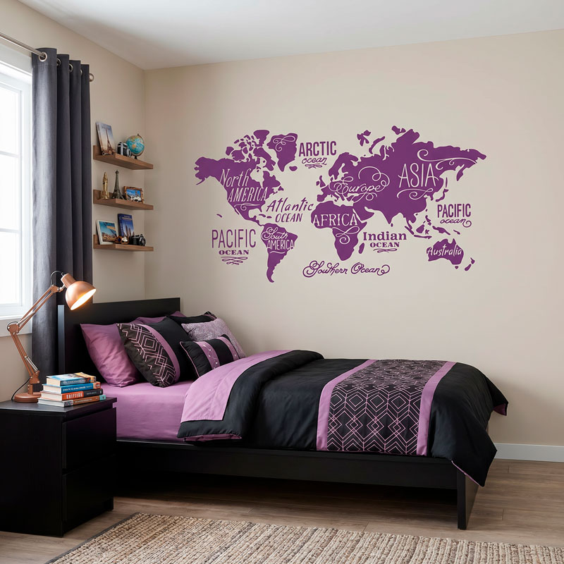 Map Mundi Oceans and Continents in english 4