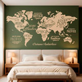 Wall Stickers: Map Mundi Oceans and Continents in spanish 17