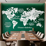 Wall Stickers: Map Mundi Oceans and Continents in spanish 21