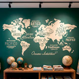 Wall Stickers: Map Mundi Oceans and Continents in Italian 15