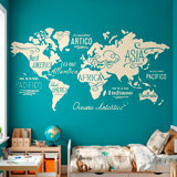Wall Stickers: Map Mundi Oceans and Continents in Italian 20