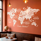 Wall Stickers: Map Mundi Oceans and Continents in Italian 23