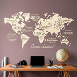 Wall Stickers: Map Mundi Oceans and Continents in Italian 25