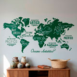 Wall Stickers: Map Mundi Oceans and Continents in Italian 8