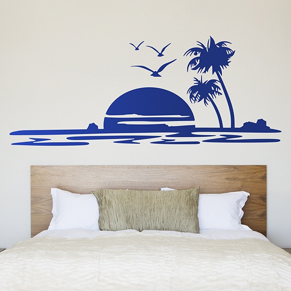 Wall Stickers: Sunset at the beach 0