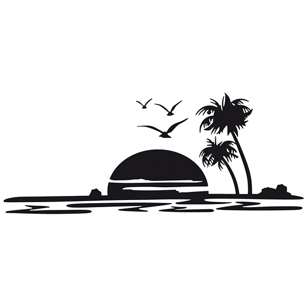 Wall Stickers: Sunset in paradise