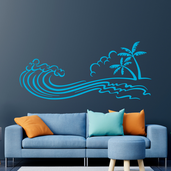 Wall Stickers: Tsunami on the beach