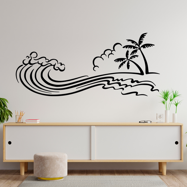 Wall Stickers: Tsunami on the beach