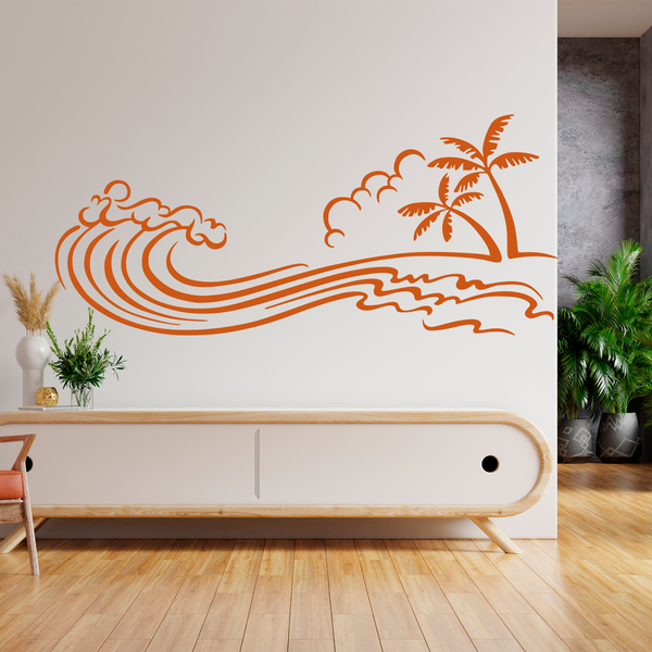 Wall Stickers: Tsunami on the beach