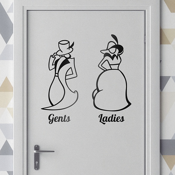 Wall Stickers: Icons WC vintage