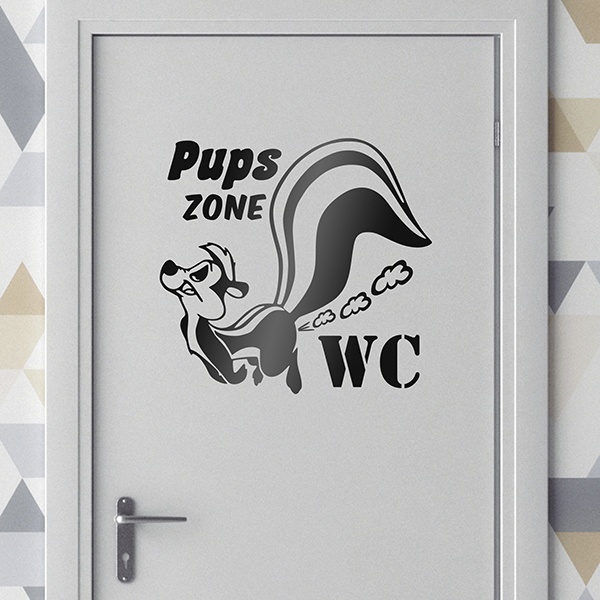 Wall Stickers: Pups zone WC