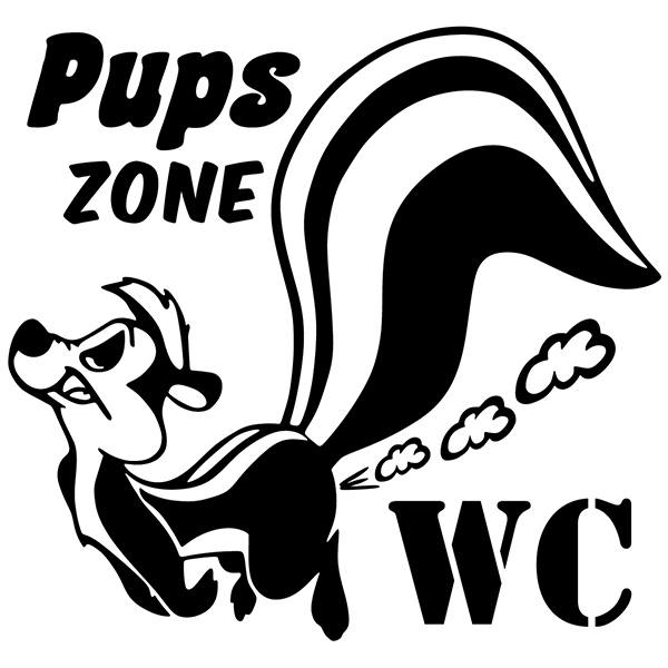 Wall Stickers: Pups zone WC