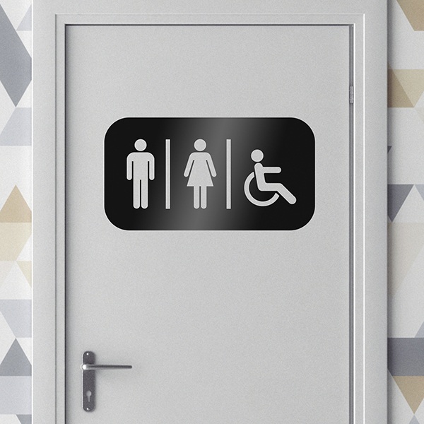 Wall Stickers: Sanitary WC icons rectangular 0