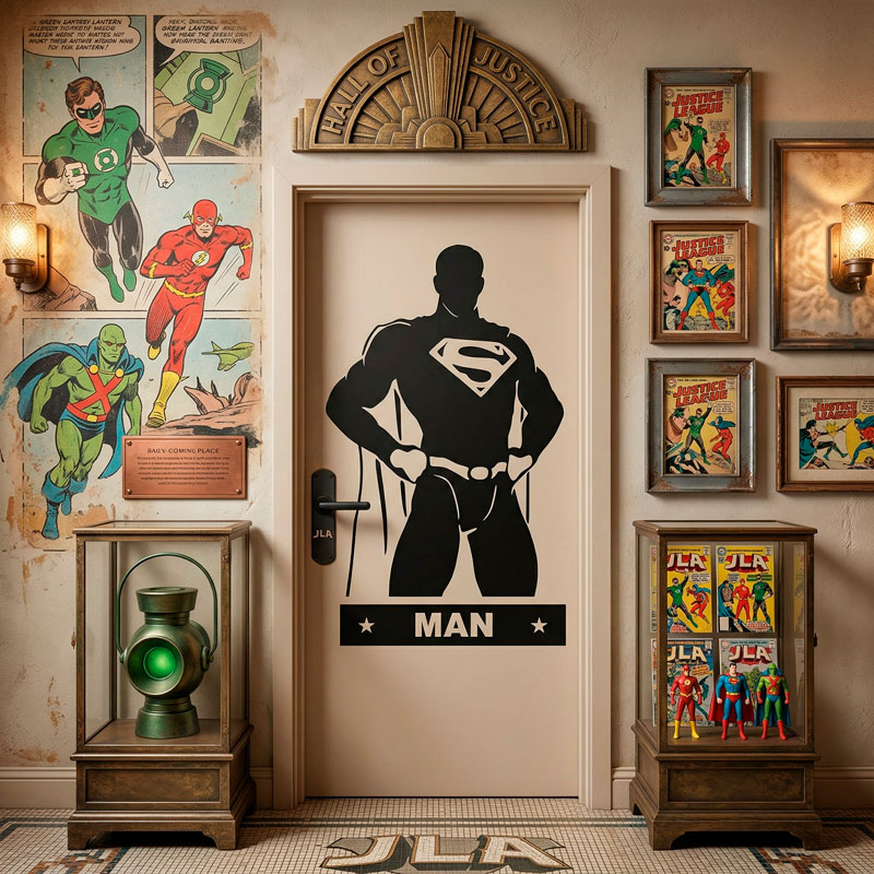 Superman Bathroom Door Decal 5
