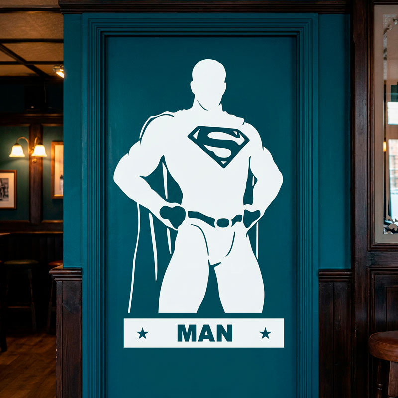 Superman Bathroom Door Decal 7
