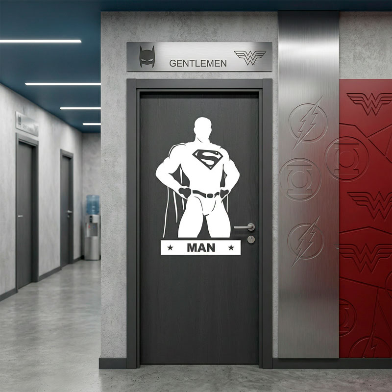 Superman Bathroom Door Decal 9