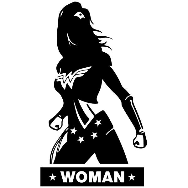 Wall Stickers: Wonder Woman Bathroom Door Decal