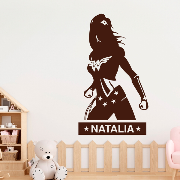 Stickers for Kids: Wonder Woman personalized