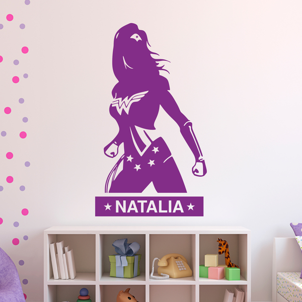 Stickers for Kids: Wonder Woman personalized