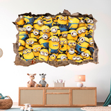 Wall Stickers: Hole Minions 4