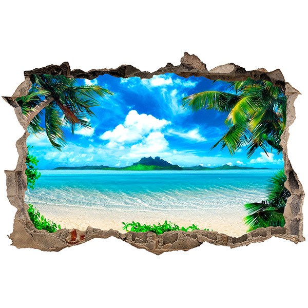 Wall Stickers: Hole Caribbean beach