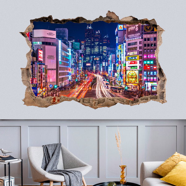 Wall Stickers: Hole Tokyo Streets
