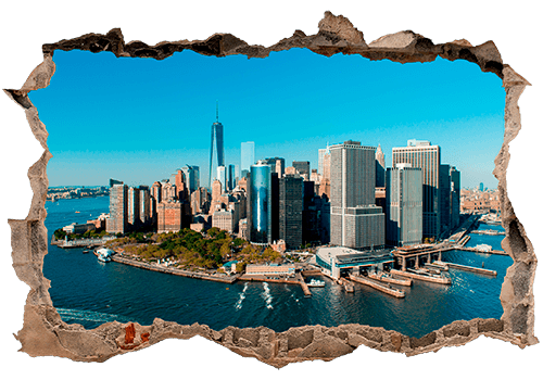 Wall Stickers: Hole Aerial view New York 0