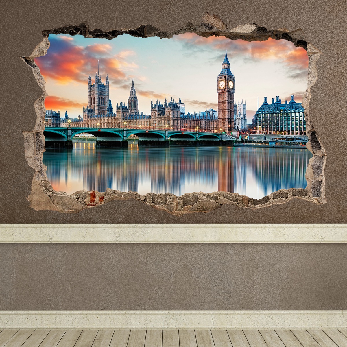 Wall Stickers: Hole London from the Thames