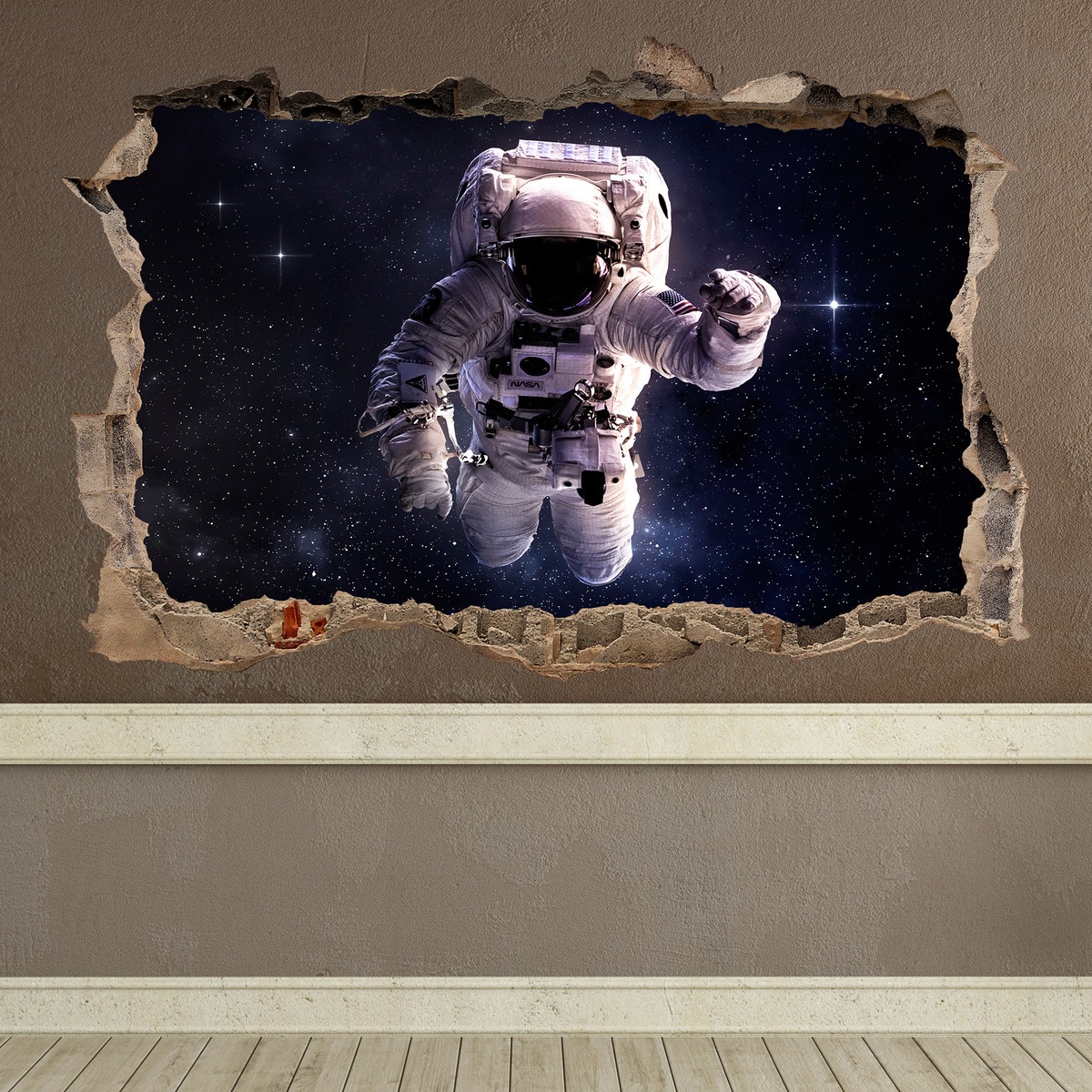 Wall Stickers: Hole Astronaut