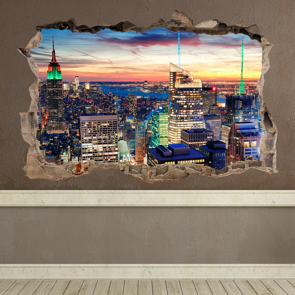 Wall Stickers: Hole New York at nigh 4