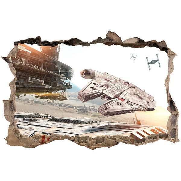 Wall Stickers: Hole Millennium Falcon