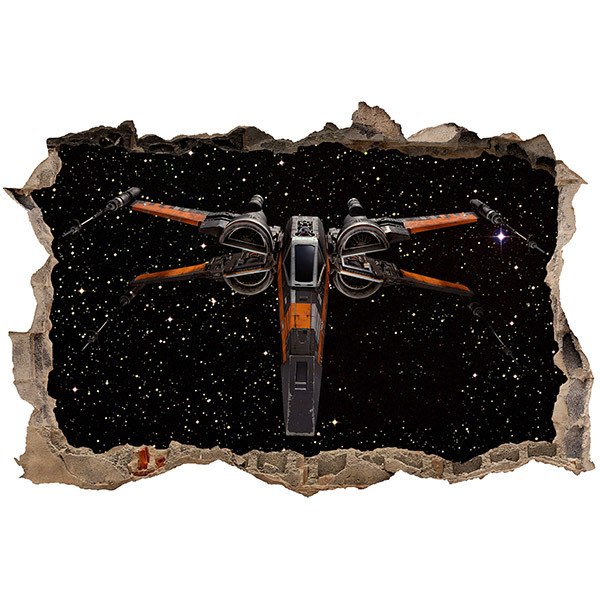 Wall Stickers: Hole X-Wing Starfighter - Poe Dameron