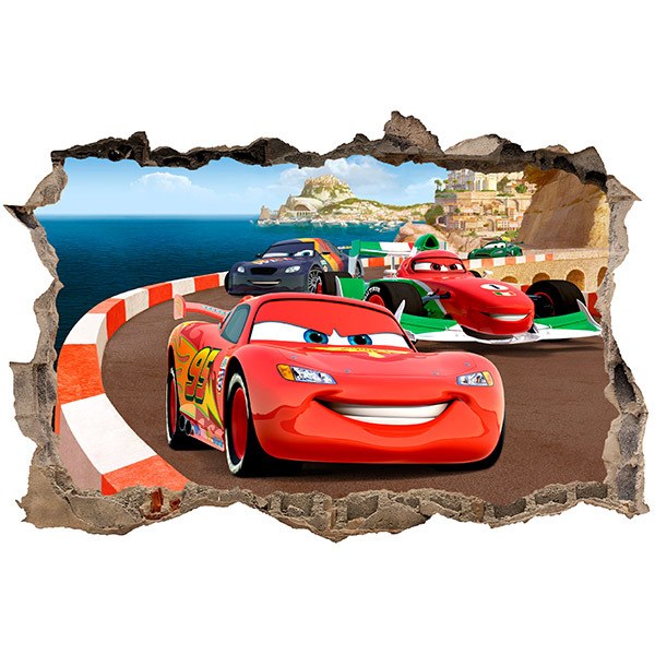 Wall Stickers: Hole Cars