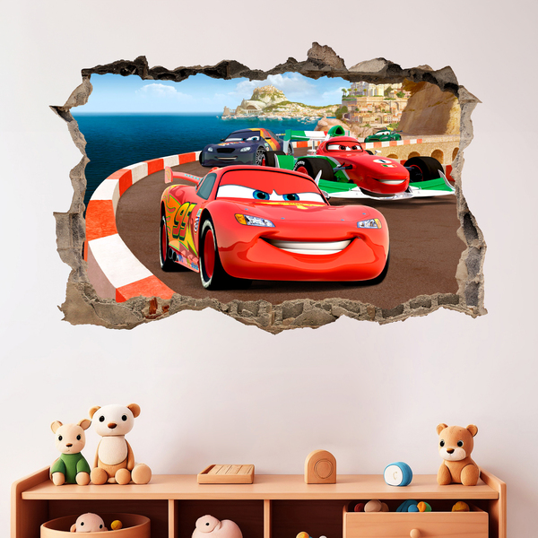 Wall Stickers: Hole Cars