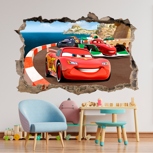 Wall Stickers: Hole Cars