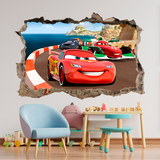 Wall Stickers: Hole Cars 5