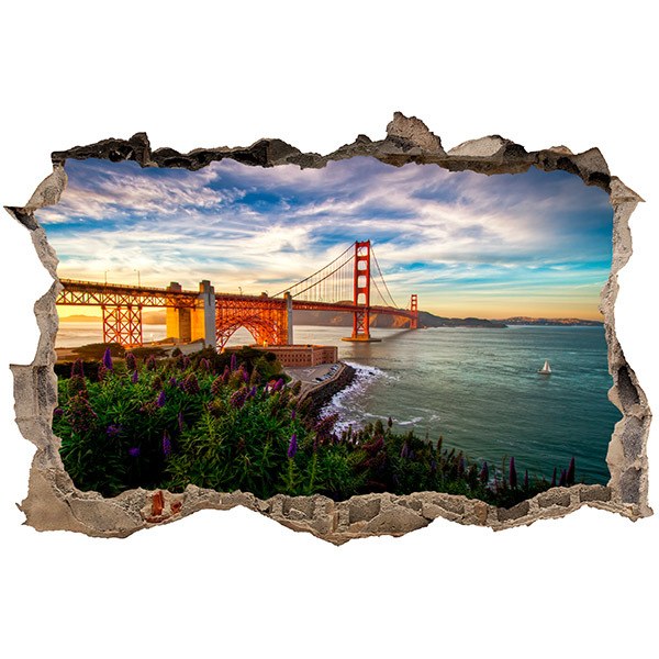 Wall Stickers: Hole Golden Gate San Francisco