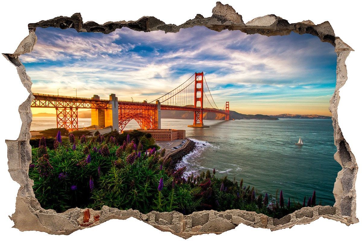 Wall Stickers: Hole Golden Gate San Francisco