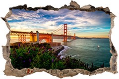 Wall Stickers: Hole Golden Gate San Francisco 3