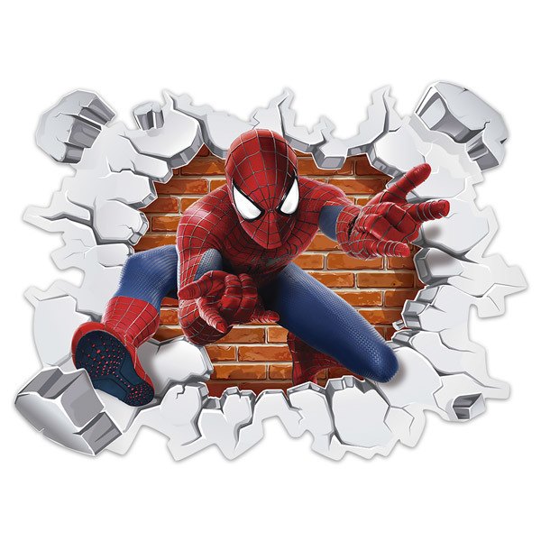 Wall Stickers: Wall hole Spiderman