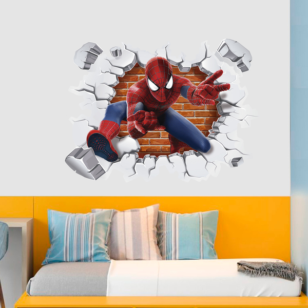 Wall Stickers: Wall hole Spiderman