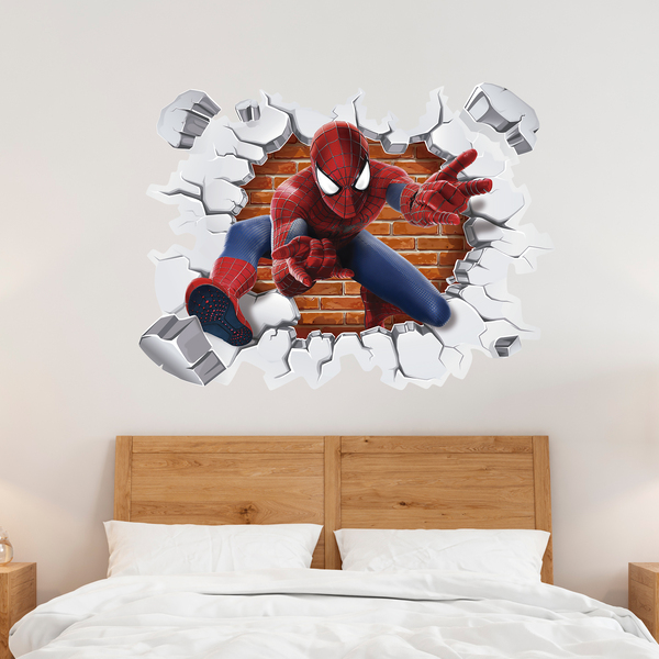 Wall Stickers: Wall hole Spiderman