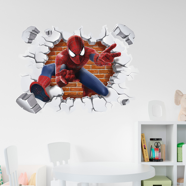 Wall Stickers: Wall hole Spiderman