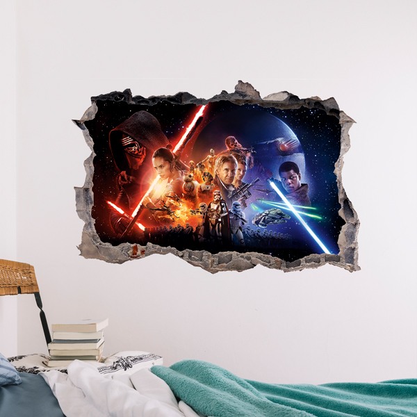 Wall Stickers: Hole The Force Awakens Star Wars